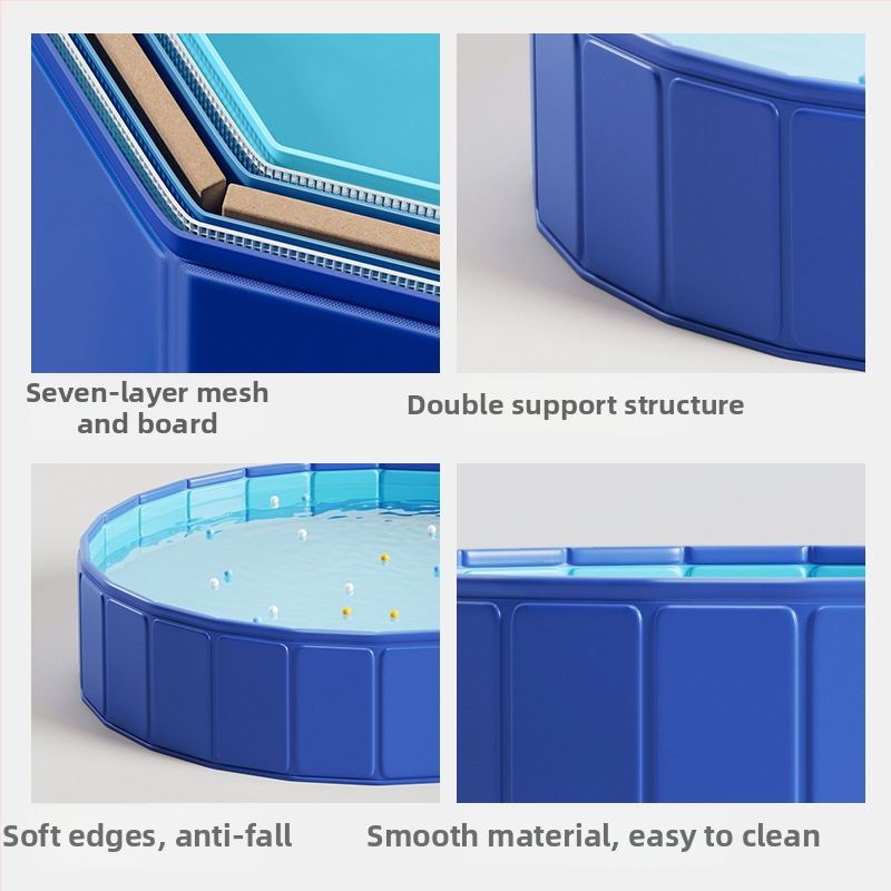 Нов надуваем басейн за домашни любимци, PVC басейн за котки и кучета, пясъчен басейн за деца, безплатна надуваема сгъваема вана