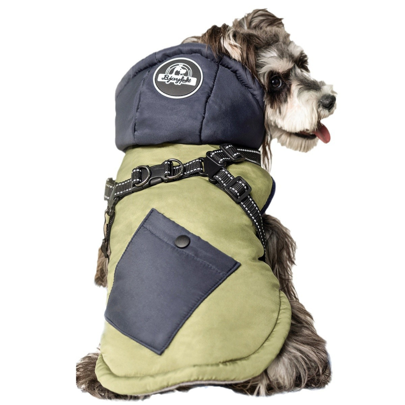 Új őszi és téli kisállatruházat, vastagított, kis és közepes méretű kutyáknak szánt, meleg, szélálló pamut kutyaruhák, kisállatruházat nagykereskedelemben