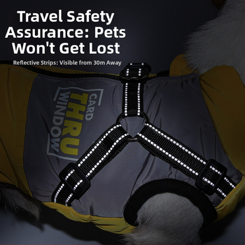 Νέα ρούχα για κατοικίδια, ζεστά ρούχα για μεγάλους σκύλους από βαμβάκι, άνετα αδιάβροχα ρούχα για σκύλους από βαμβάκι, ρούχα για κουτάβια που ασφαλίζουν τη θερμοκρασία, αντιανεμικά και πρόσφυση