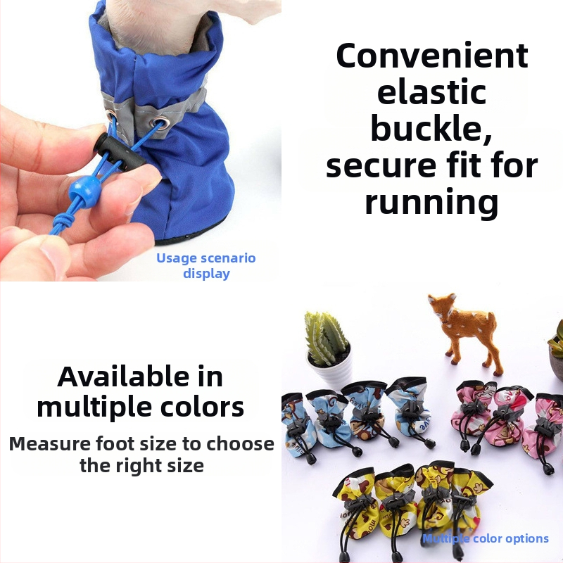 Šunų batai yra atsparūs vandeniui ir nesideformuoja, kačių batai tinkami išeiti į lauką, maži ir vidutinio dydžio šunys nėra atsparūs įbrėžimams, naminių gyvūnėlių neslystantys minkšti batai ir aulinukai