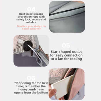 Νέο φορητό σακίδιο πλάτης για κατοικίδια με αναπνεύσιμο πλέγμα για γάτες με ανεμιστήρα