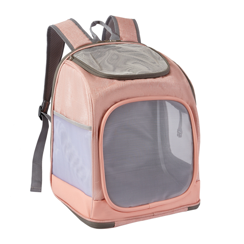 Új kisállat hátizsák, hordozható macska hátizsák, lélegző hálós, ventilátoros macska hátizsák