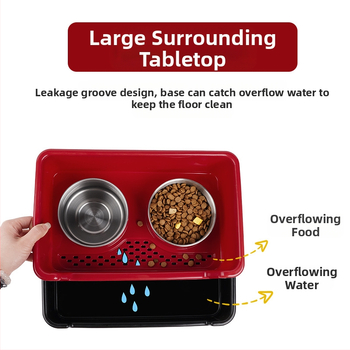 Διασυνοριακό μπολ σκύλου από ανοξείδωτο ατσάλι με διπλό αντικραδασμικό μπολ, αφαιρούμενο αντιολισθητικό μπολ σκύλου για διαχωρισμό ξηρού και υγρού για την προστασία της αυχενικής μοίρας της σπονδυλικής στήλης