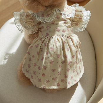 Kisállatruhák kutyáknak és macskáknak Őszi és téli kordbársony mintás ruhagyártó kis mackós ruhák