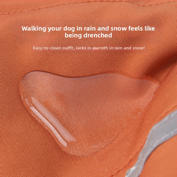 Βαμβακερό παλτό για σκύλους με πρόσφυση, ανακλαστικά ρούχα για το φθινόπωρο και τον χειμώνα, ζεστό ελαφρύ γιλέκο κατοικίδιων από γραφένιο, μονόχρωμο για σκύλους