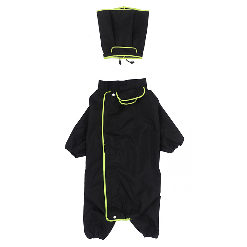 Nagy kutyáknak való, mindent tartalmazó esőkabát, golden retriever, border pásztor labrador, közepes és nagy testű kutyáknak, négylábúaknak való, fényvisszaverő sapkás kisállat esőkabát, tpu