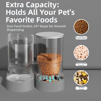 Μηχανή τροφοδοσίας πόσιμου νερού για κατοικίδια, μπολ τροφοδοσίας νερού και τροφής δύο σε ένα για γάτες, αυτόματος τροφοδότης πόσιμου νερού μεγάλης χωρητικότητας