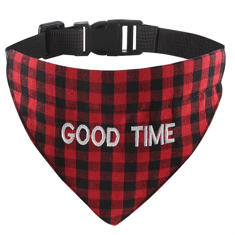 Tikitud lemmikloomade kolmnurkse salli ruudulise salli rinnahoidja kiirkinnitusega pandla saab kohandada lemmiklooma nime ja reguleeritava suurusega