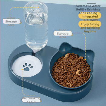 Μπολ για γάτες, διπλό μπολ, λεκάνη για σκύλους, μπολ για σκύλους, αυτόματο μπολ πόσιμου νερού, λεκάνη τροφής, μπολ για σκύλους, μπολ νερού για γάτες, αντικροτική λεκάνη ρυζιού, είδη κατοικίδιων ζώων