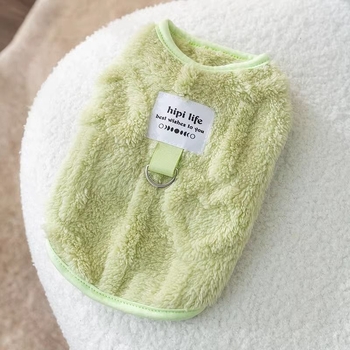 Χαριτωμένα ρούχα για γάτες Φθινόπωρο και Χειμώνα Plus Βελούδινο Γιλέκο από Πυκνό Φλις Ύφασμα Μαριονέτα Γάτα Μπλε Γάτα Κατοικίδιο Ρούχα Έλξης Δύο Πόδια