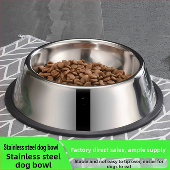 Rozsdamentes acél kutyatál, kutyatál, kopogásgátló kutyatál, kutyatál, nagyméretű kutyaetető, túlméretezett kutyatál