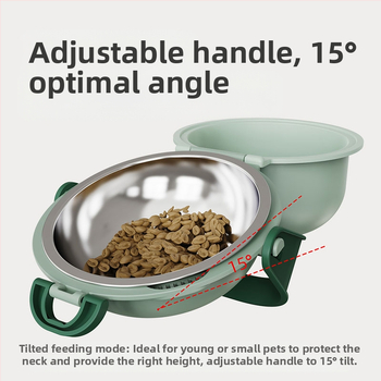 Διπλό στρώμα για κατοικίδια εξωτερικού χώρου, ρυθμιζόμενο μπολ πόσιμου νερού για σκύλους, φορητό ψηλό μπολ κατοικίδιων, πτυσσόμενο, αντι-πνιγμό