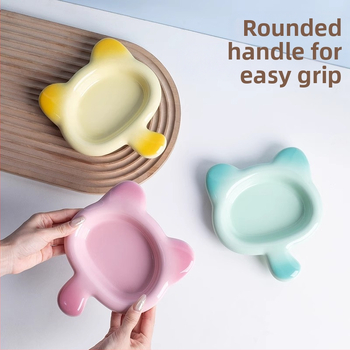 Κεραμικό μπολ για τάισμα γατών, μπολ τροφής για γατάκια, σνακ σε κονσέρβα, πιάτο λυοφιλιμένου φαγητού, πιάτο για γάτες με κοντά πόδια, μπολ για κατοικίδια