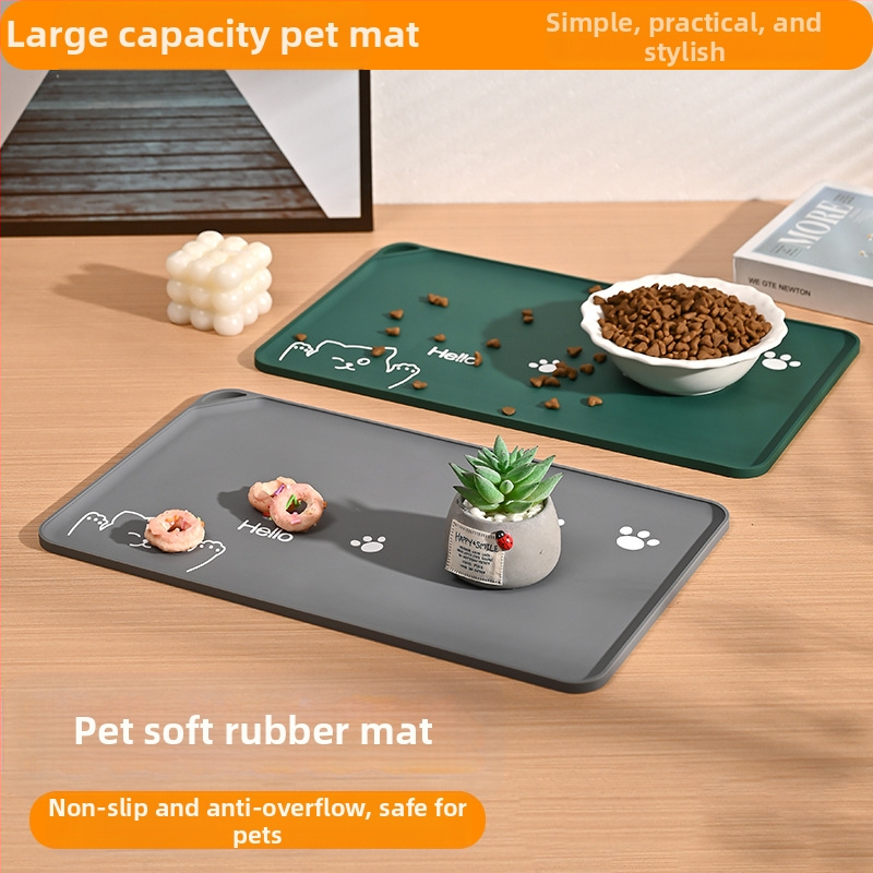 Prestieranie pre domáce zvieratá Jednoduchá vodotesná a olejotesná podložka pre mačky Prestieranie pre mačky Veľká mäkká gumená protišmyková podložka