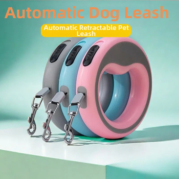 Kisállat pórázgyűrű automatikus visszahúzható póráz kutyasétáltató kötél kis és közepes méretű kutyáknak kültéri póráz kutyapóráz