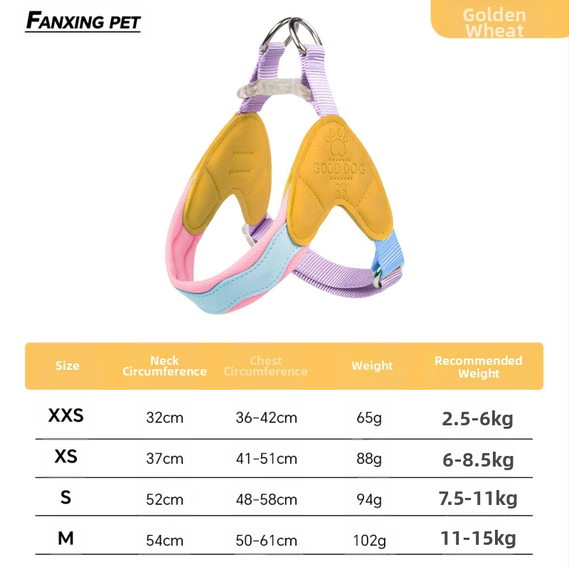 New Wave Dopamin Y-oblikovani povodac za pse na otvorenom, protiv odvajanja, plišani bišon, uže za hodanje malih pasa