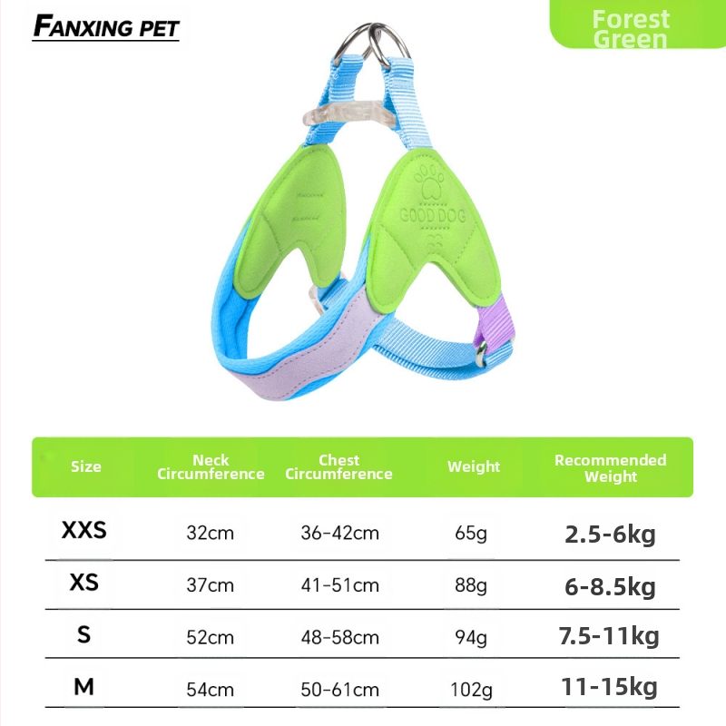 New Wave Dopamin Y-oblikovani povodac za pse na otvorenom, protiv odvajanja, plišani bišon, uže za hodanje malih pasa