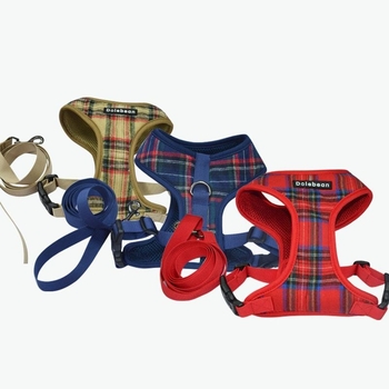 Λουρί για σκύλους, λουρί στήθους, καρό, λουρί για σκύλους, μικρά και μεσαία, ρούχα για κατοικίδια, ρούχα
