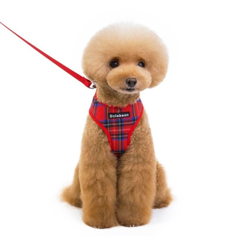 Koera lemmiklooma jalutusrihma rinnarihm ruuduline väikese ja keskmise suurusega koera jalutusrihma lemmikloomade riided rõivad