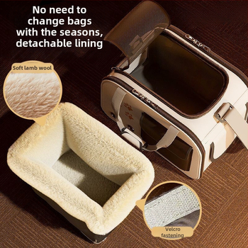 Τσάντα γάτας, ζεστή και φορητή, μεγάλης χωρητικότητας χειμερινό σακίδιο πλάτης για γάτες και σκύλους, θήκη πτήσης κατοικίδιων που χωράει σε χιαστί σώμα, τσάντα γάτας, σχολική τσάντα