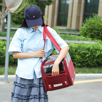 Τσάντα γάτας, τσάντα σκύλου, τσάντα κατοικίδιου, μεγάλης χωρητικότητας, πολύπλευρη, αναπνεύσιμη, φορητή, με έναν ώμο, φορητό λεωφορείο ταξιδιού, απευθείας από το εργοστάσιο