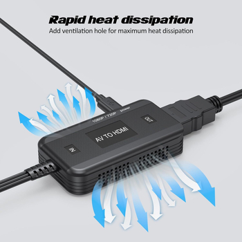 AV-HDMI videomuundur 1080p Three Lotus RCA jälgimismängu digiboksi ja teleri adapter