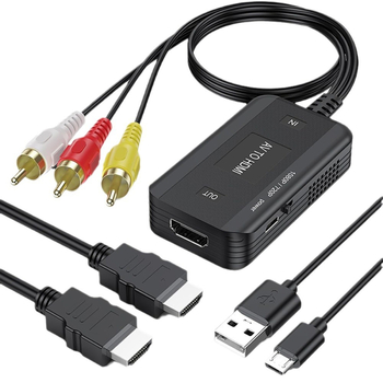 AV-HDMI videomuundur 1080p Three Lotus RCA jälgimismängu digiboksi ja teleri adapter