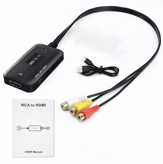 AV-HDMI videomuundur 1080p Three Lotus RCA jälgimismängu digiboksi ja teleri adapter