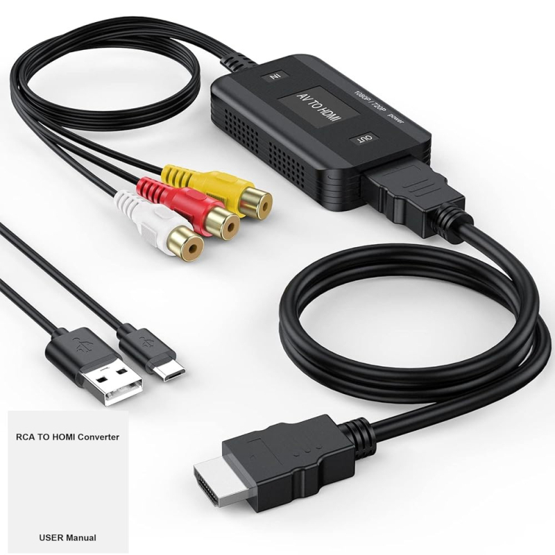 AV-HDMI videomuundur 1080p Three Lotus RCA jälgimismängu digiboksi ja teleri adapter
