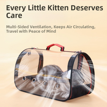 Läbipaistev kassikott, hõlpsasti väljaminev käekott, suure mahutavusega hingav ühe õlaga lemmikloomakott, ruumikapsliga kokkupandav koerakott