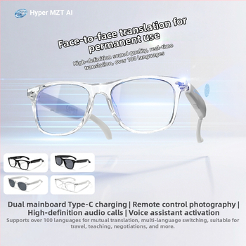 F16 uued tehisintellektiga tõlkeprillid Bluetooth-tõlkeks, 100+ keelt, reaalajas tõlkeprillid laulude kuulamiseks ja helistamiseks