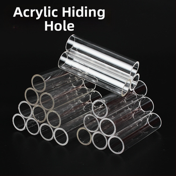 Skaidrus akrilinis krištolas krevečių lizdas krevečių namas pabėgimo skylė veisimosi puodas mažos žuvelės pabėgti dekoratyvinis krevečių akvariumas peizažas krevečių namas