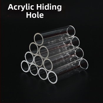 Skaidrus akrilinis krištolas krevečių lizdas krevečių namas pabėgimo skylė veisimosi puodas mažos žuvelės pabėgti dekoratyvinis krevečių akvariumas peizažas krevečių namas