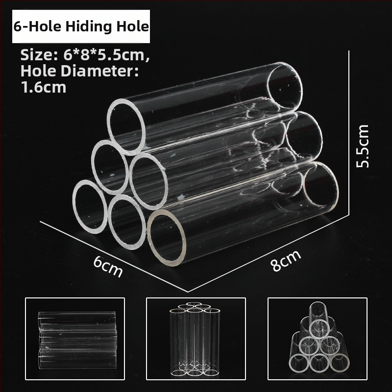 Skaidrus akrilinis krištolas krevečių lizdas krevečių namas pabėgimo skylė veisimosi puodas mažos žuvelės pabėgti dekoratyvinis krevečių akvariumas peizažas krevečių namas