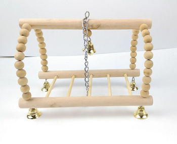 κατοικίδιο αστείο παπαγάλος τετράγωνη βάση βάσης ράβδος σκάλα αναρρίχηση πουλιών κούνια διασκέδασης τροχός περιστρεφόμενη σκάλα παιχνίδι κρεμαστό δαχτυλίδι