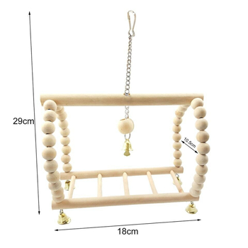 κατοικίδιο αστείο παπαγάλος τετράγωνη βάση βάσης ράβδος σκάλα αναρρίχηση πουλιών κούνια διασκέδασης τροχός περιστρεφόμενη σκάλα παιχνίδι κρεμαστό δαχτυλίδι