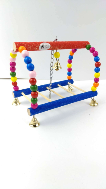 κατοικίδιο αστείο παπαγάλος τετράγωνη βάση βάσης ράβδος σκάλα αναρρίχηση πουλιών κούνια διασκέδασης τροχός περιστρεφόμενη σκάλα παιχνίδι κρεμαστό δαχτυλίδι