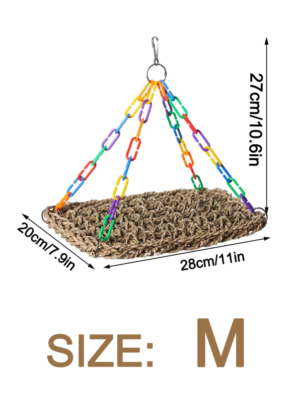 Piiriülene roomaja võrkkiik sisalik peesitamisplatvorm võrkkiik veetaimedest kootud võrkkiik õlgedest kootud sisaliku mänguasi linnupuur papagoi võrkkiik