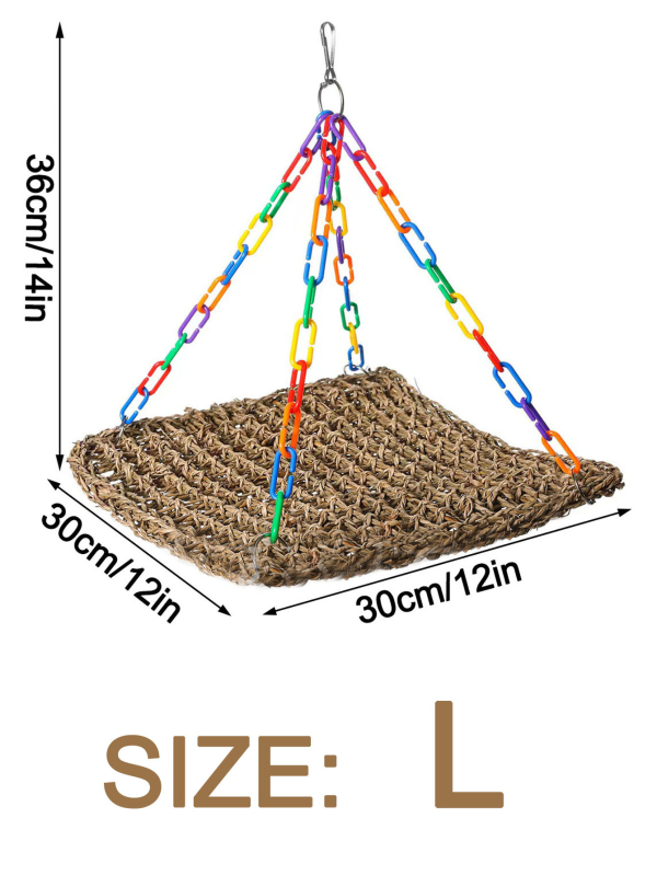 Piiriülene roomaja võrkkiik sisalik peesitamisplatvorm võrkkiik veetaimedest kootud võrkkiik õlgedest kootud sisaliku mänguasi linnupuur papagoi võrkkiik