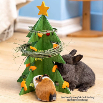 Ξύλινη ταΐστρα για λαγουδάκια, ινδικά χοιρίδια, χάμστερ, λαχανικών, παιχνίδι παζλ, ταΐστρα για κατοικίδια