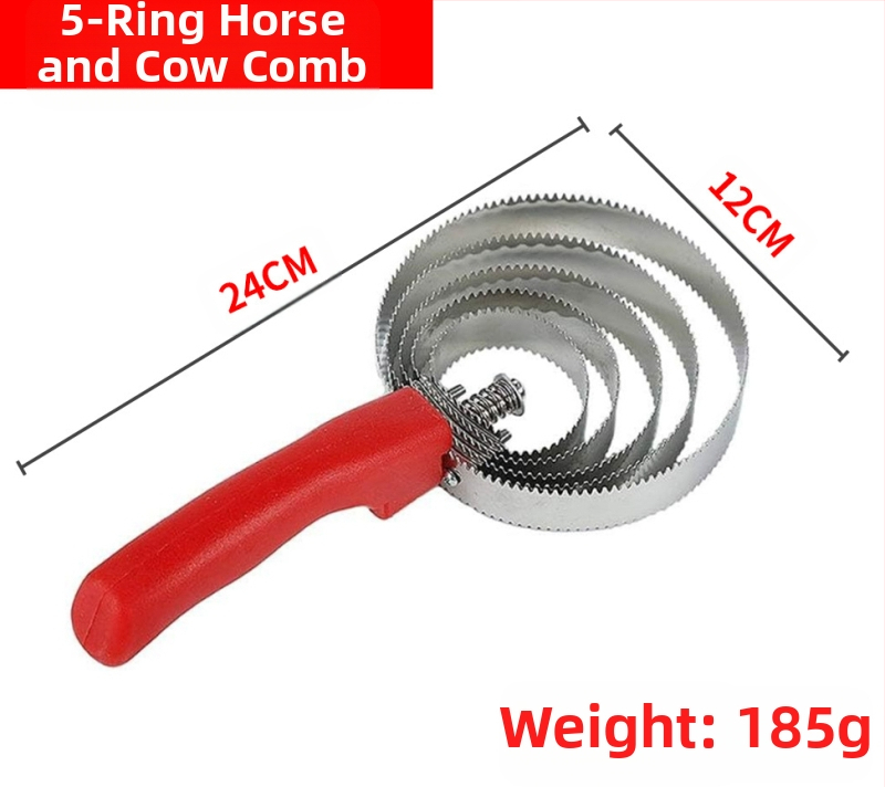 Nerūsējošā tērauda zirgu un govju ķemme ar četriem, pieciem un sešiem apļiem, robota ķemme zirgiem un govīm, sviedru skrāpis, grābeklis pret niezi, zirga spalvu ķemme, kutinošu zobu vairumtirdzniecība.