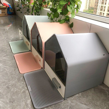 Kassiliivakast täielikult suletud, suur, eriti suur deodorant, deodorant, pritsmekindel sahtliga kassiliivakast, kassi tualettruum