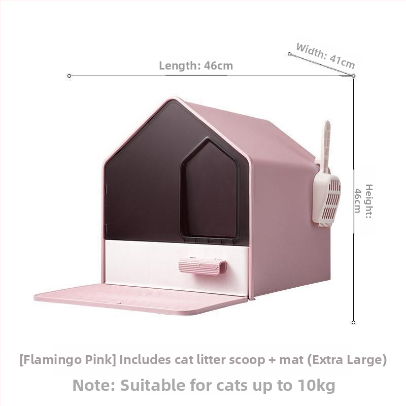 Kassiliivakast täielikult suletud, suur, eriti suur deodorant, deodorant, pritsmekindel sahtliga kassiliivakast, kassi tualettruum