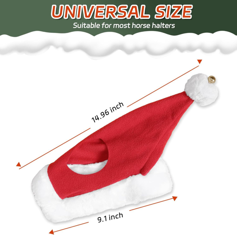 Трансгранична новогодишна празнична шапка с камбанка, конска шапка, червена удебелена трансгранична парти коледна шапка, декоративна шапка, етикетиране