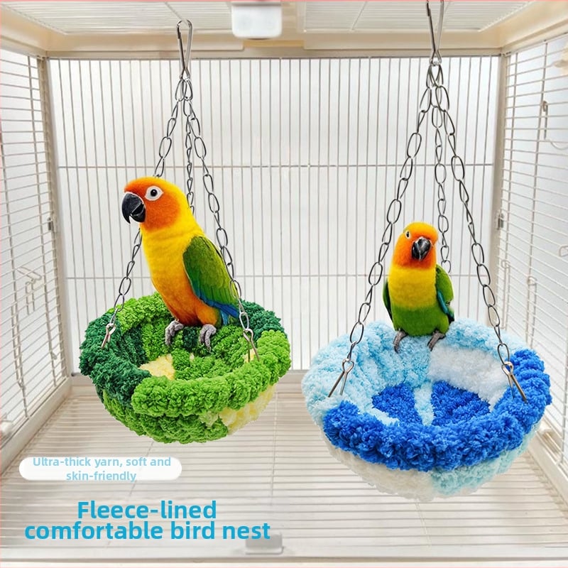 Linnupesa soe papagoi pesa magava tiigri nahast paksendatud plüüspesa isolatsioon suur puuvillane pesa kootud talvised linnutarbed