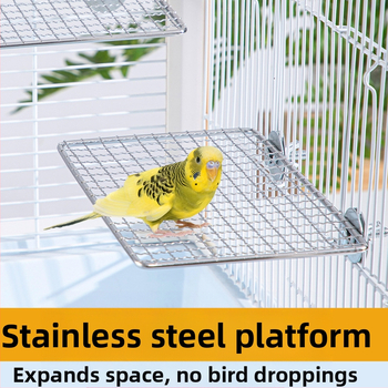 Πλατφόρμα παιχνιδιού παπαγάλου-πουλιού από ανοξείδωτο ατσάλι, διχτυωτό πλαίσιο από δέρμα τίγρης, πλατφόρμα άλματος xuanfeng, τραπέζι παιχνιδιού, υπόλοιπο, αξεσουάρ κλουβιού πουλιών