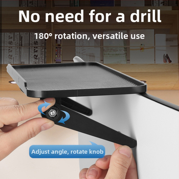 TV priedėlio laikymo stovas, prie sienos tvirtinamas laikymo dėžutės laikiklis, laikiklis, maršrutizatoriaus stovas be perforatorių