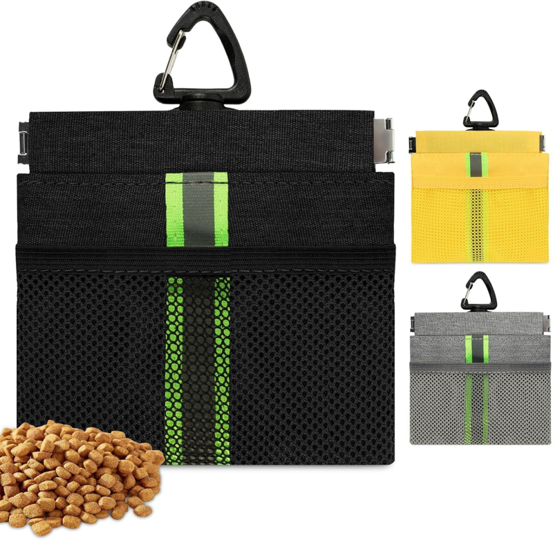 Väike mini koeratreeningkott Veekindel lõuendist lemmikloomatreeningkott Vastupidav pestav lemmikloomade söötmiskott