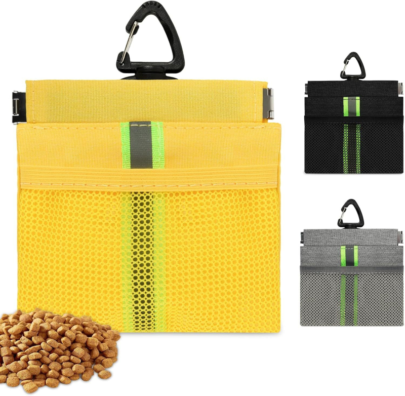 Väike mini koeratreeningkott Veekindel lõuendist lemmikloomatreeningkott Vastupidav pestav lemmikloomade söötmiskott