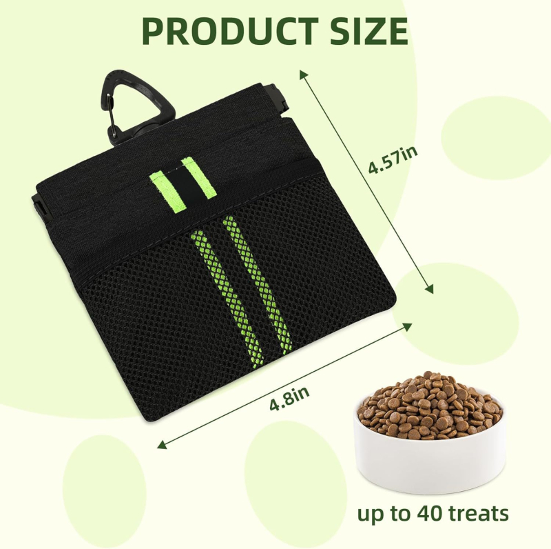 Väike mini koeratreeningkott Veekindel lõuendist lemmikloomatreeningkott Vastupidav pestav lemmikloomade söötmiskott